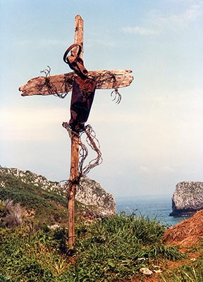 Assemblage Barbed Wire of Christ by Lubo Kristek, 1983