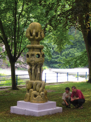 Kristek’s sculpture in Vranov nad Dyjí (2006).